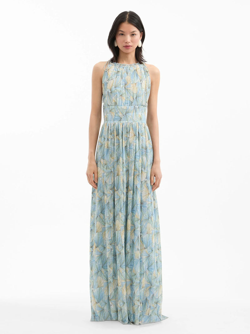 Veronica Beard Yardley Pleated Maxi Dress
