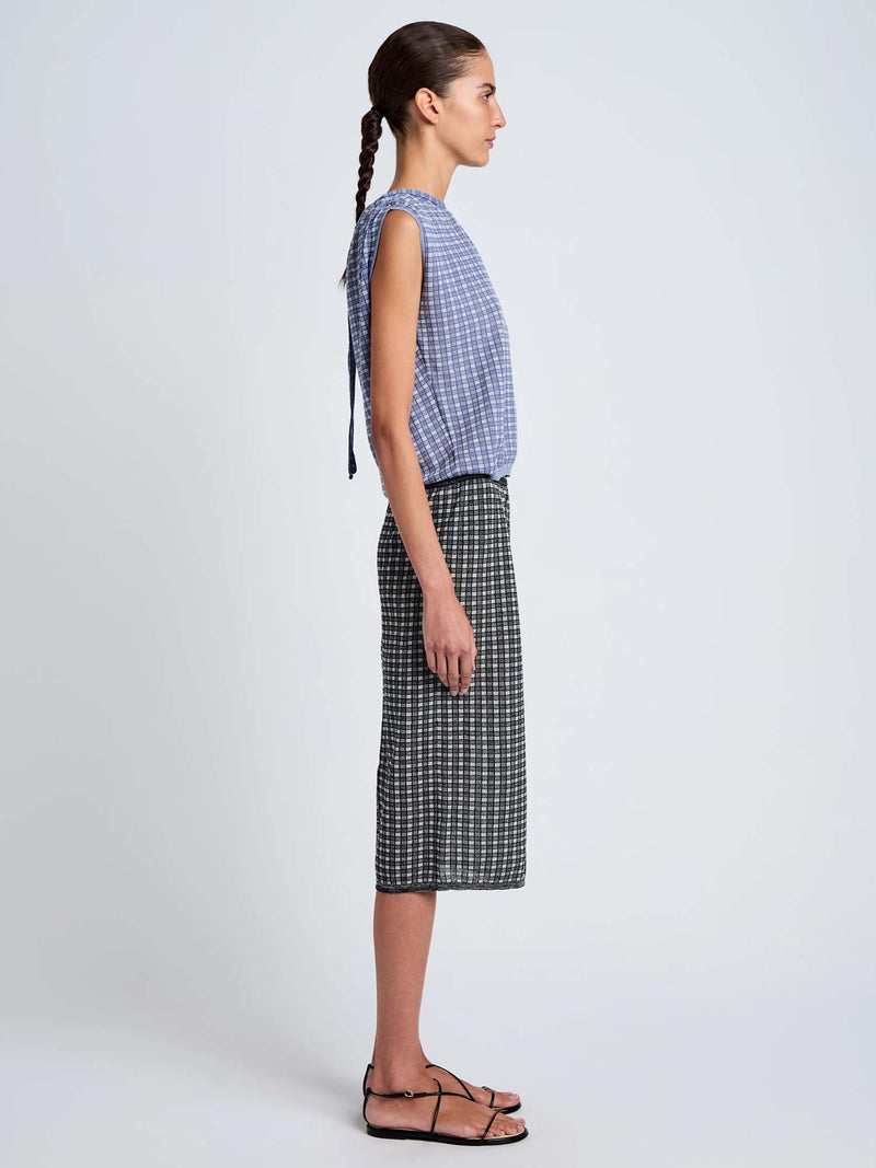 Proenza Schouler Bradley Plaid Knit Crewneck