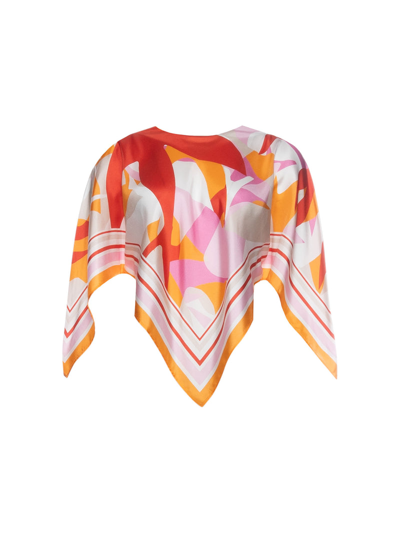 Sara Roka Frances Printed Silk Twill Blouse