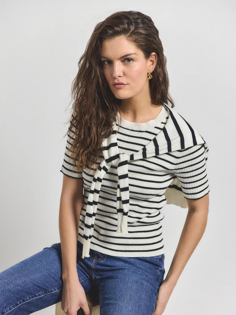 Derek Lam 10 Crosby Twain Short Sleeve Pre-Styled Sweater