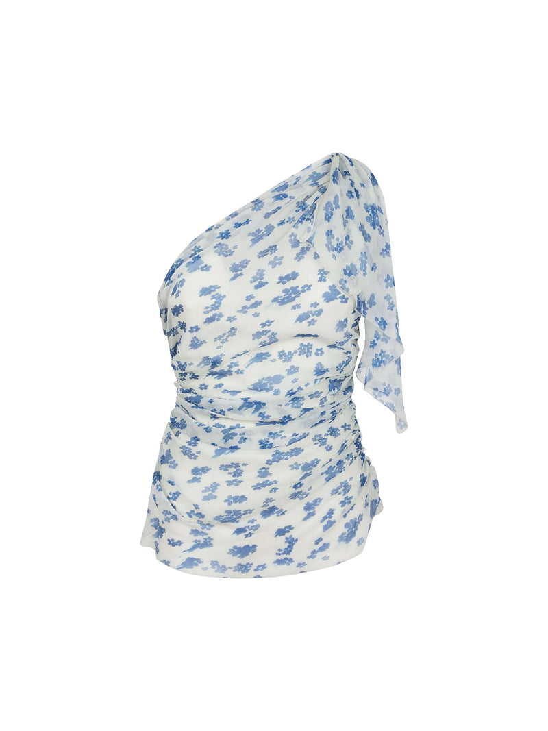 Victoria Beckham One-Shoulder Draped Top