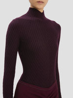 Victoria Beckham Ribbed Long Sleeve Polo