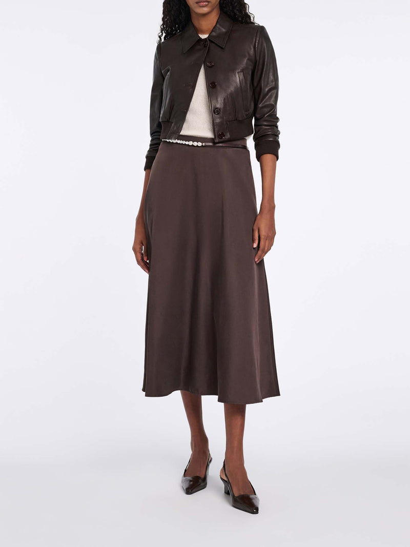 Dorothee Schumacher Sleek Statement Leather Mini Jacket
