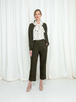 QL2 Maura Z Cropped Straight Pants with Cuff