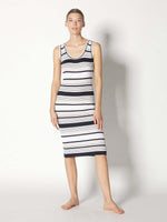 Sminfinity Silky Rib Stripe Tank Dress