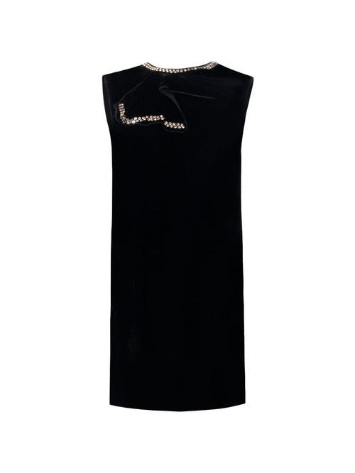 N&deg;21 Embellished Velvet Sleeveless Dress