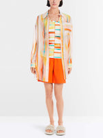 Marc Cain Sports Sleeveless Top with Tie-dye Stripes