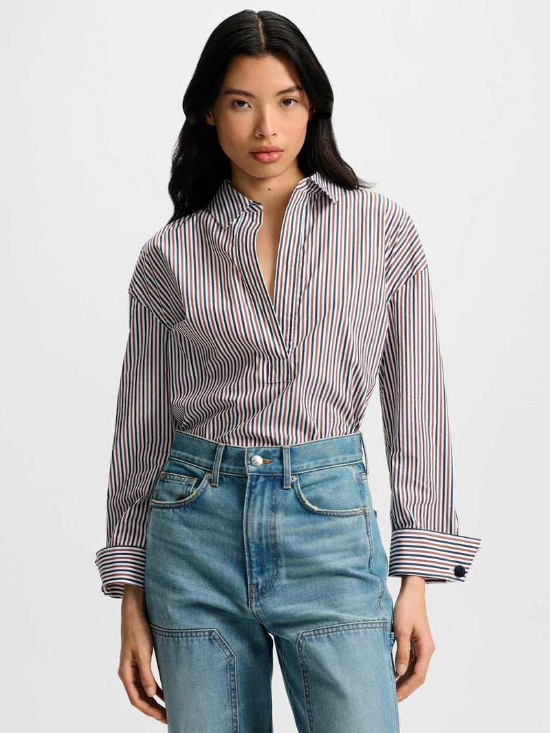 Veronica Beard Draymond Striped Shirt