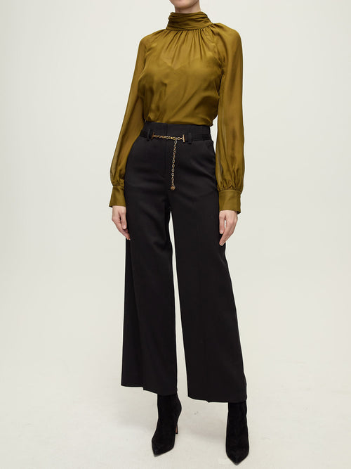 Veronica Beard Alyssa Silk Turtleneck Blouse