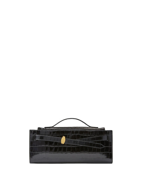 Veronica Beard Croc Embossed Dash Clutch