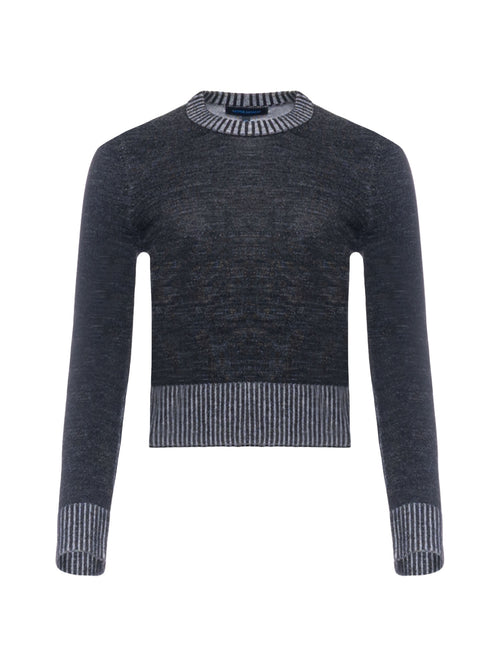 Patrick Assaraf Merino Cropped Crewneck