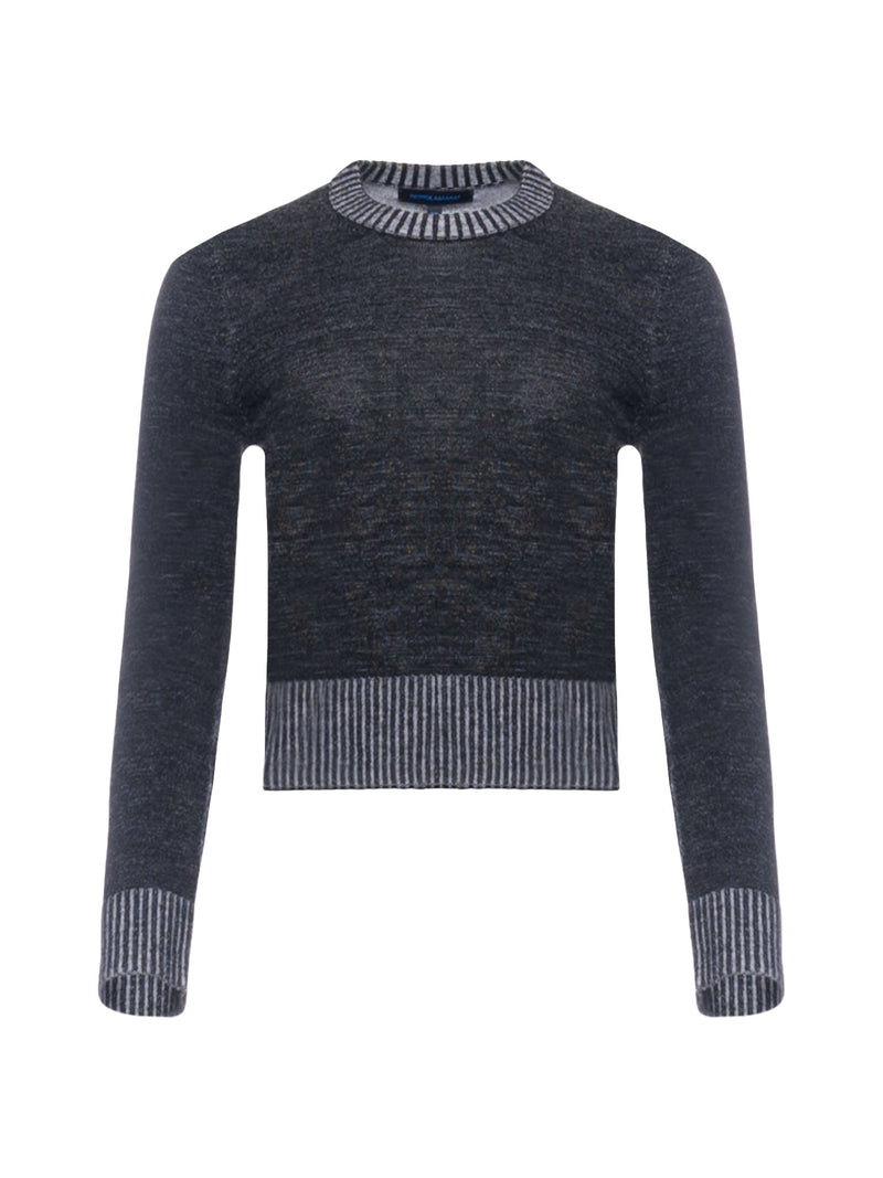 Patrick Assaraf Merino Cropped Crewneck