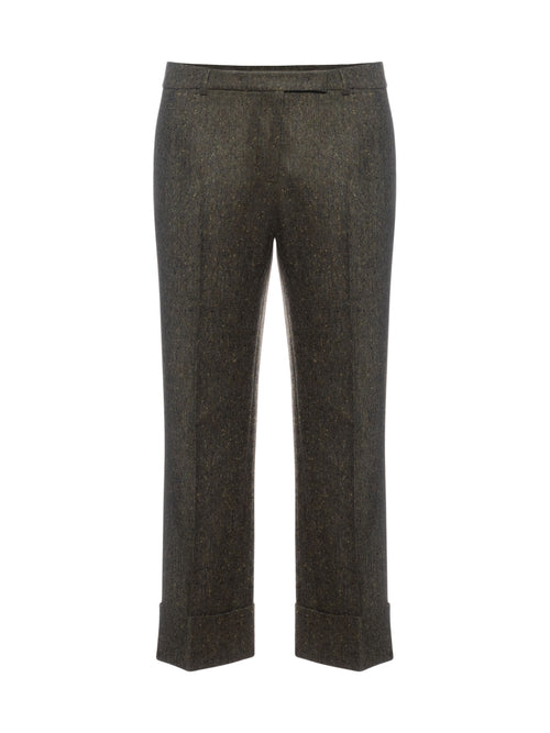 QL2 Maura Z Cropped Straight Pants with Cuff