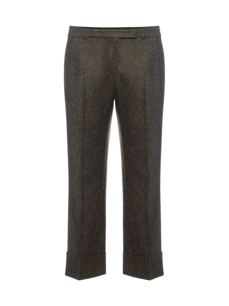 QL2 Maura Z Cropped Straight Pants with Cuff