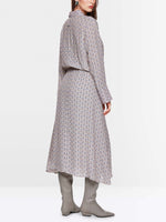 Marc Cain Patterned Blouse Dress with Collar &amp; Cuffs