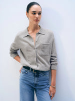 White + Warren Cashmere Button Shirt