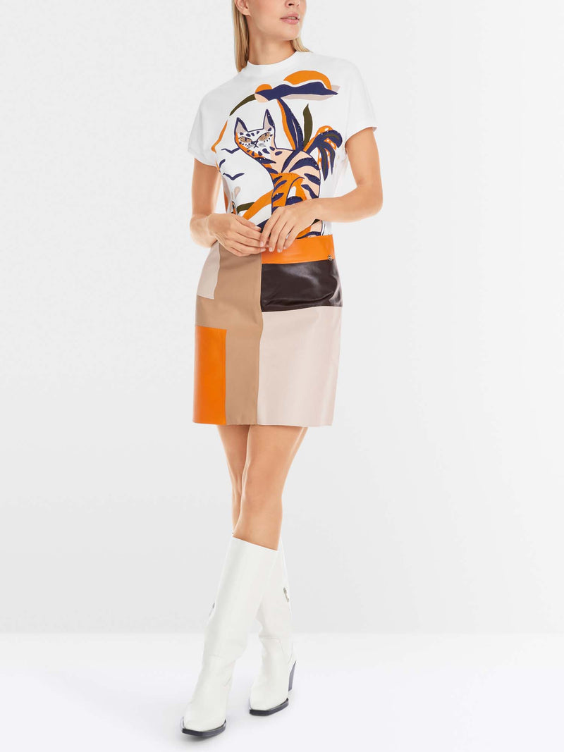 Marc Cain Nappa Leather Mini Skirt