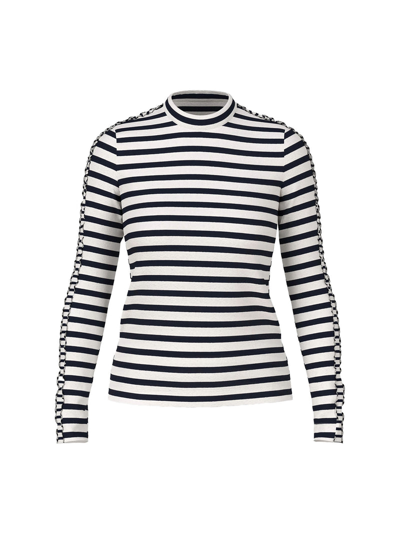 Marc Cain Sports Maritime Long Sleeve Stripe Top