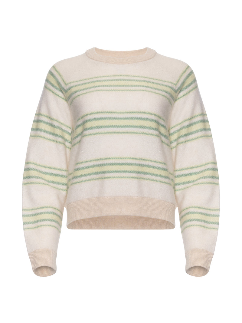 White + Warren Cashmere Blanket Stripe Sweater