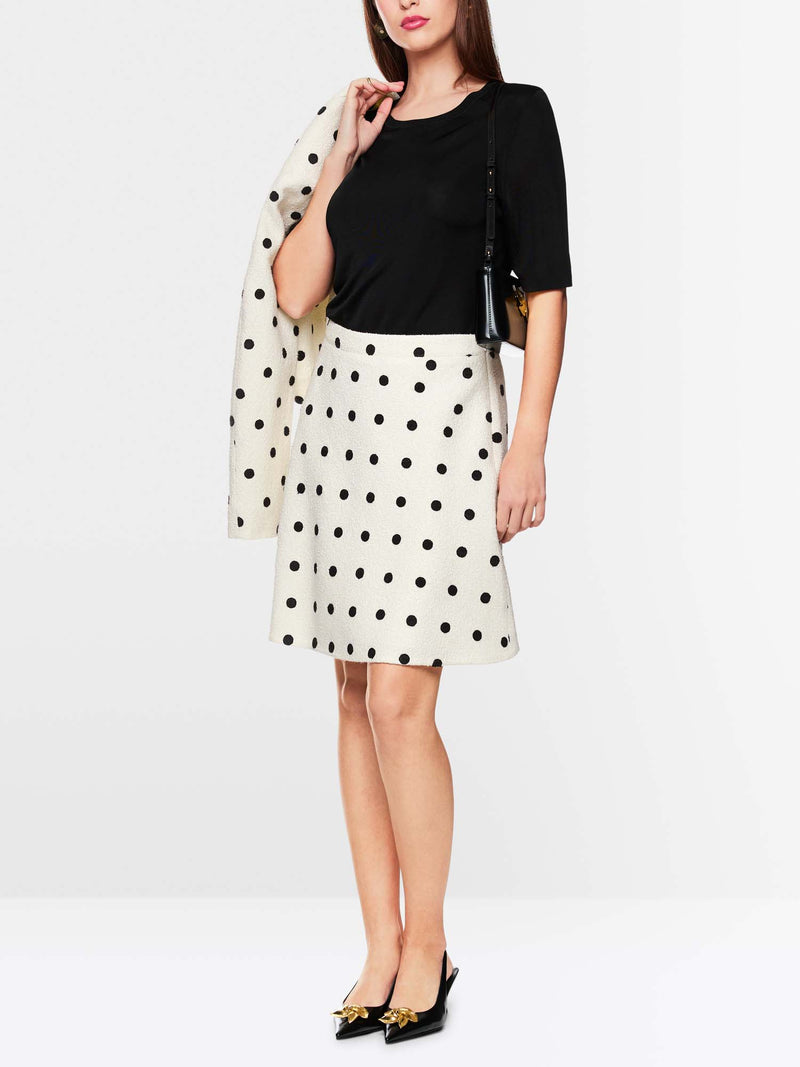 Marc Cain Flared Skirt w. Polka Dots