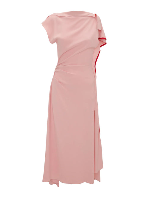 Victoria Beckham Drape Sleeve Midi Dress