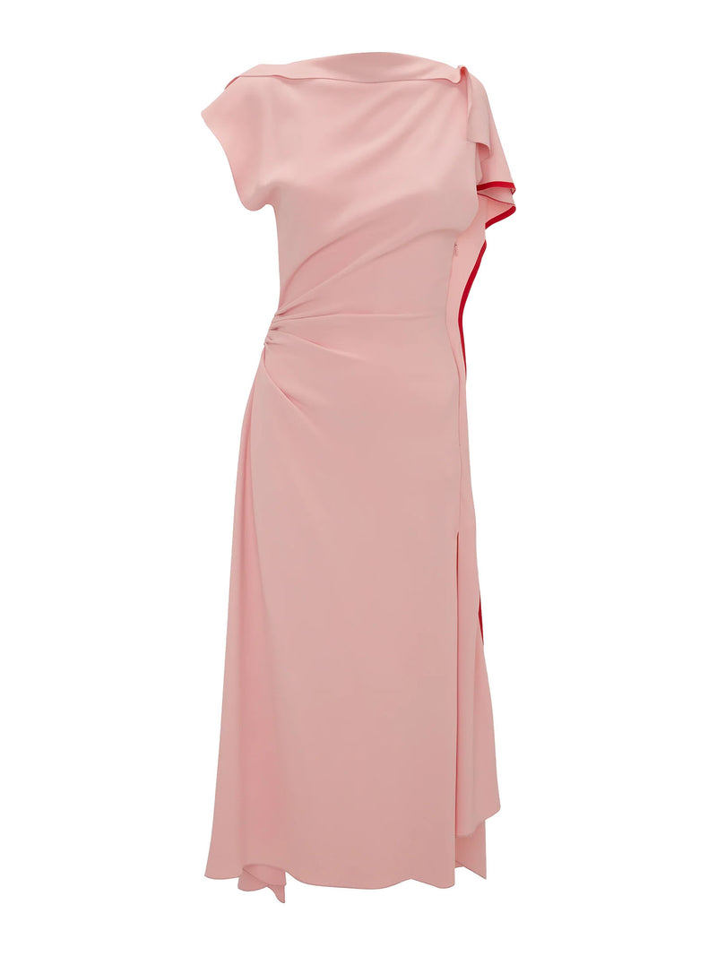 Victoria Beckham Drape Sleeve Midi Dress