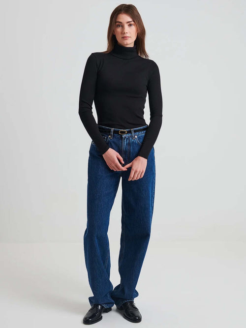 Patrick Assaraf Modal Rib Turtleneck