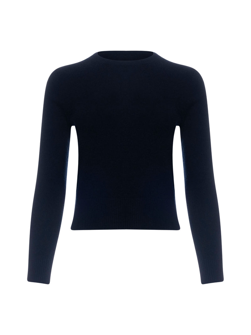 White + Warren Shrunken Classic Cashmere Crewneck