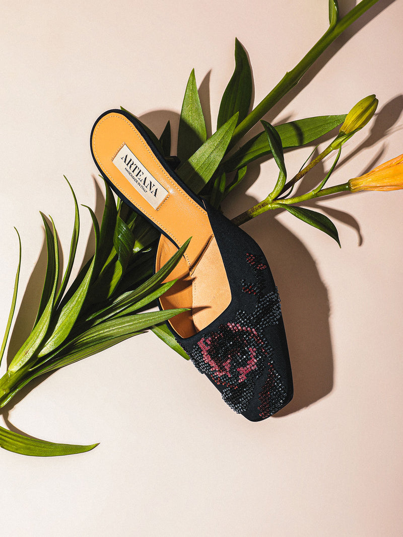 Arteana Marta 50 Beaded Mule Hangar9 Designer Shoes Canada