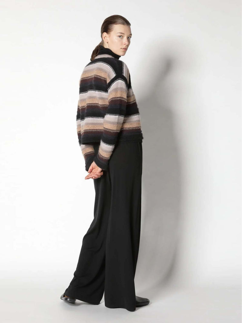 Sminfinity Pure &amp; Fluffy Striped Crewneck Jacket