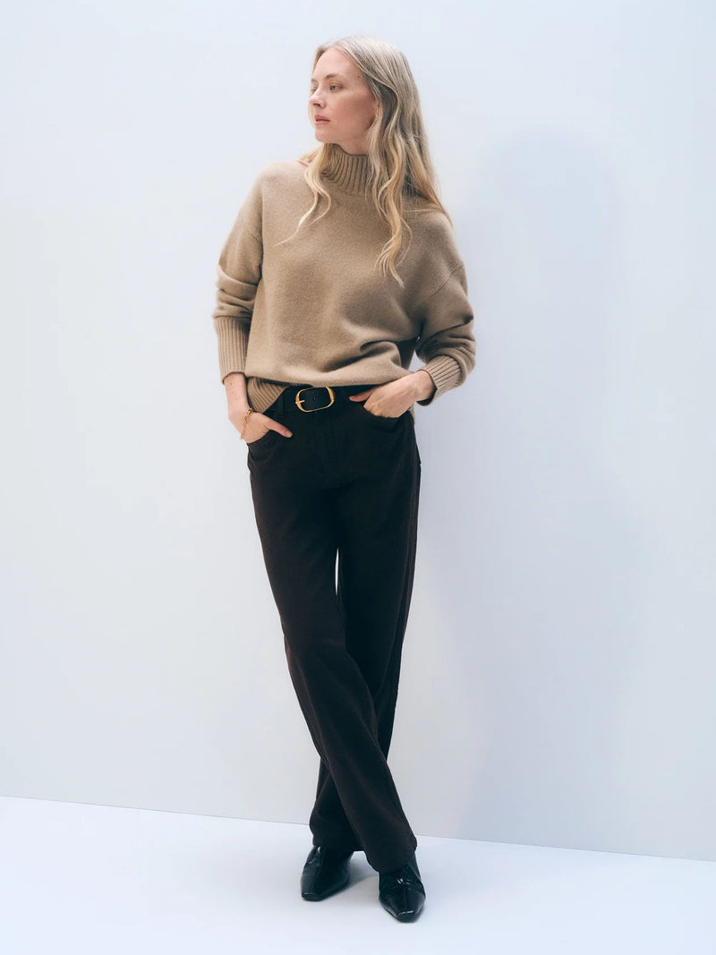 White + Warren Cashmere Oversized Standneck