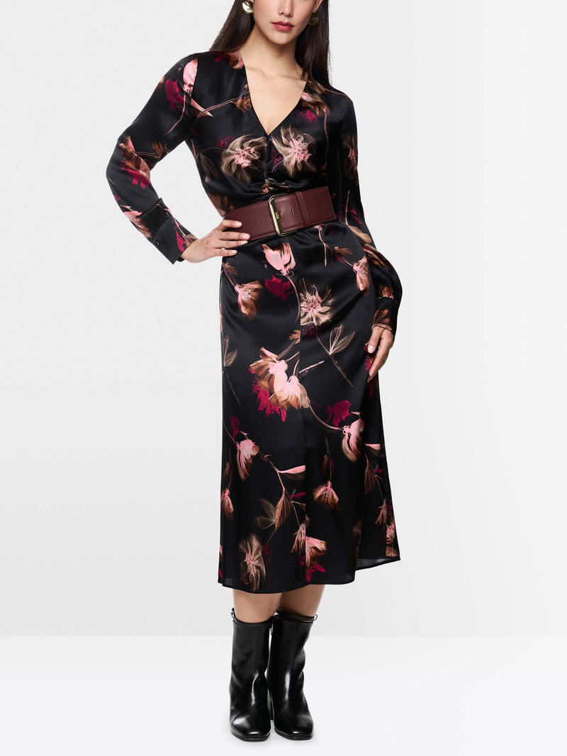 Marc Cain Silk Floral Print Dress