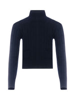 Patrick Assaraf Merino Cable Relaxed Mock Neck