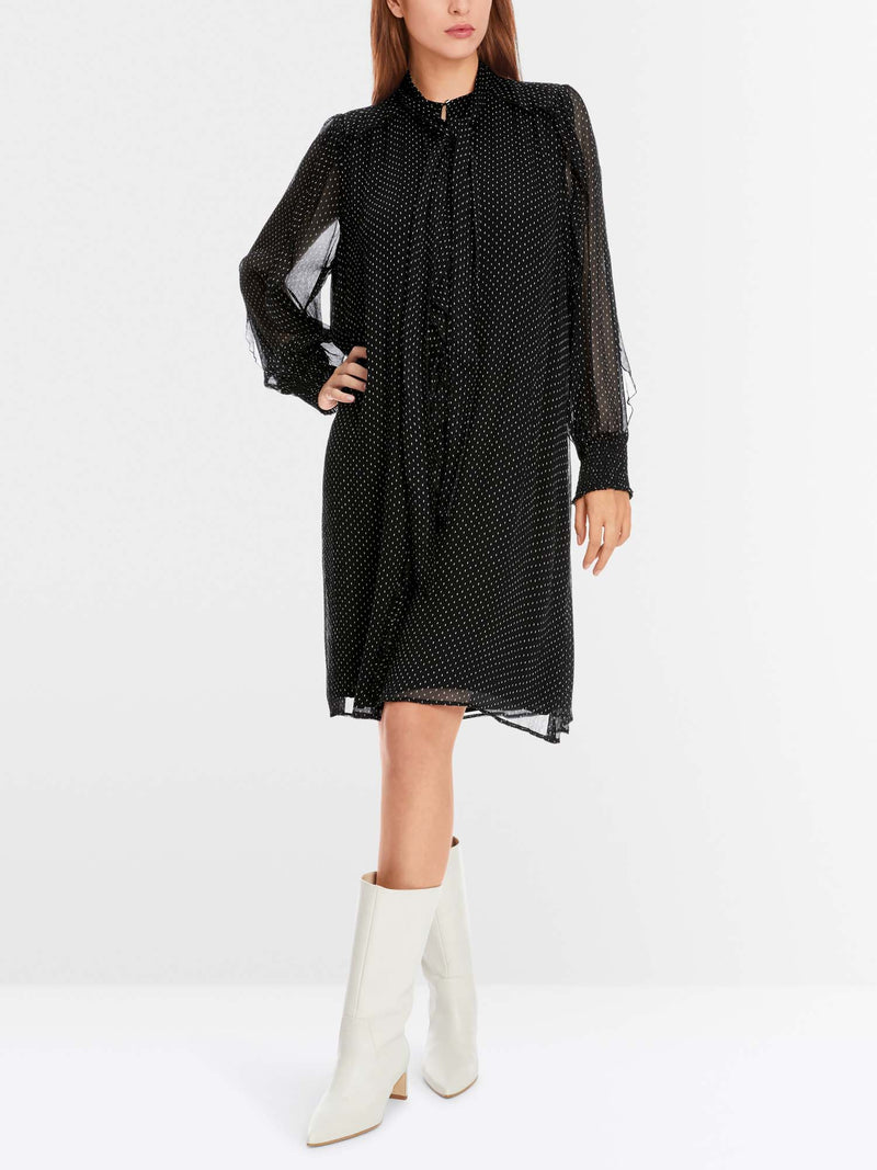 Marc Cain Polka Dot Long Sleeve Dress