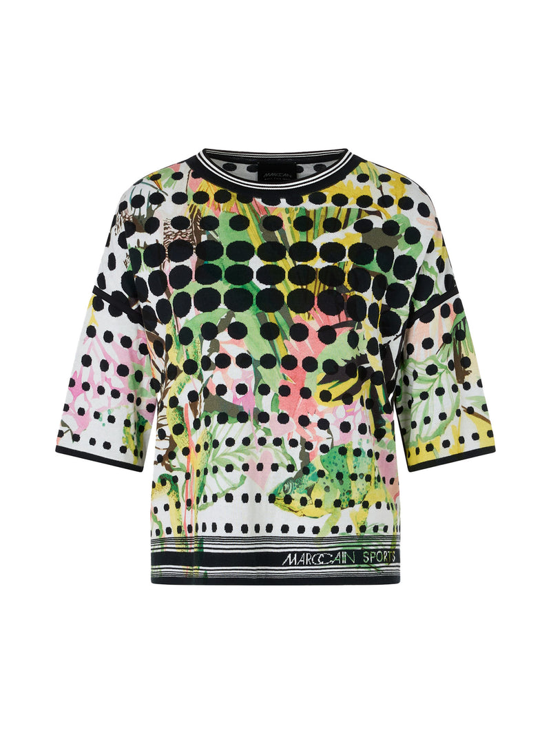 Marc Cain Sports Elbow Sleeve Sweater with Circle Details