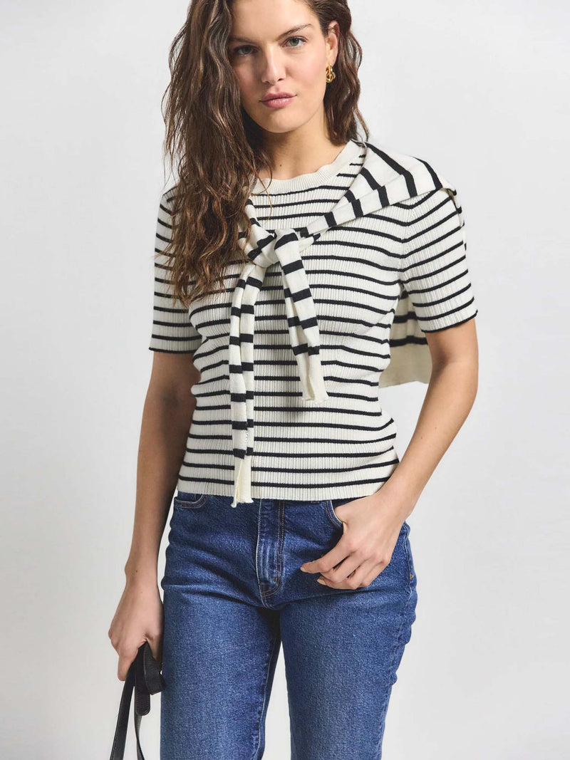 Derek Lam 10 Crosby Twain Short Sleeve Pre-Styled Sweater