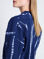 Proenza Schouler White Label Blake Sweatshirt in Stripe Tie Dye