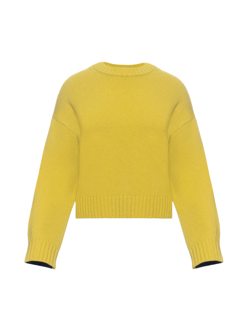 White + Warren Colourblock Crewneck Sweater