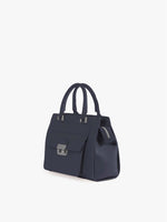 Cinzia Rocca Leather Structured Bag with Metal Closure