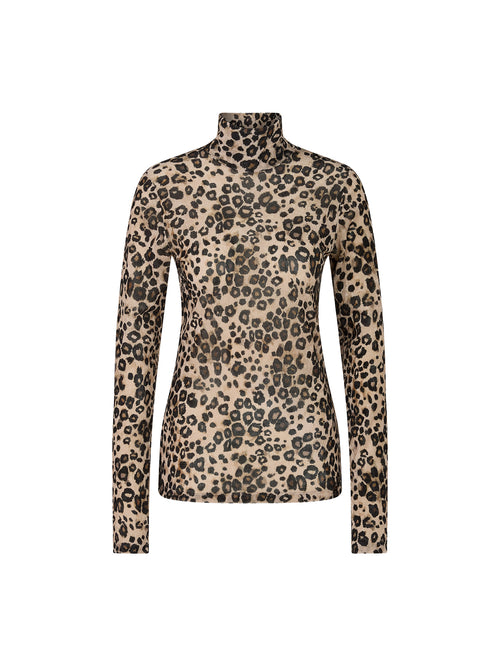 Marc Cain Semi Transparent Leopard Print Top