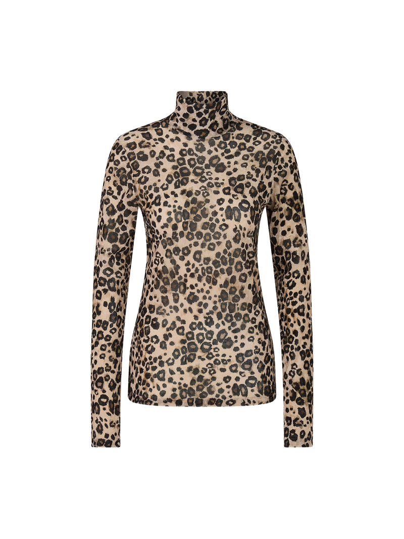 Marc Cain Semi Transparent Leopard Print Top