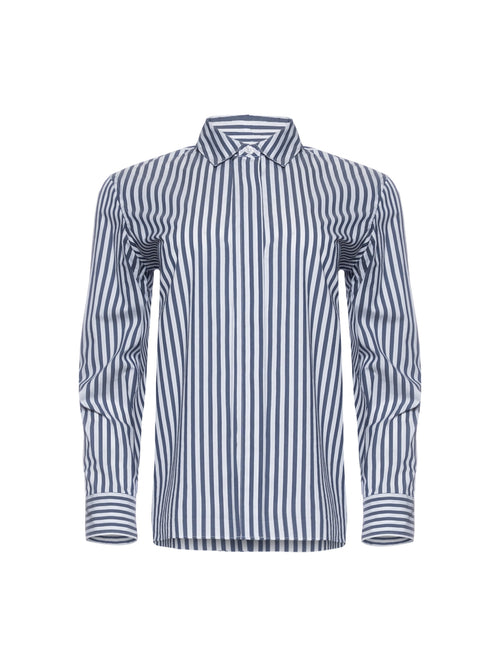 Patrick Assaraf Long Sleeve Striped Shirt