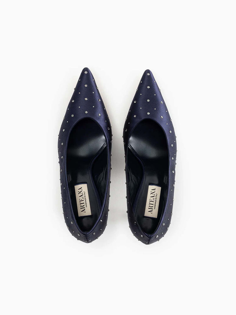 Arteana Sanremo 75 Pump in Satin &amp; Crystals