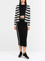 Marc Cain Additions "Rethink Together" Striped Cardigan