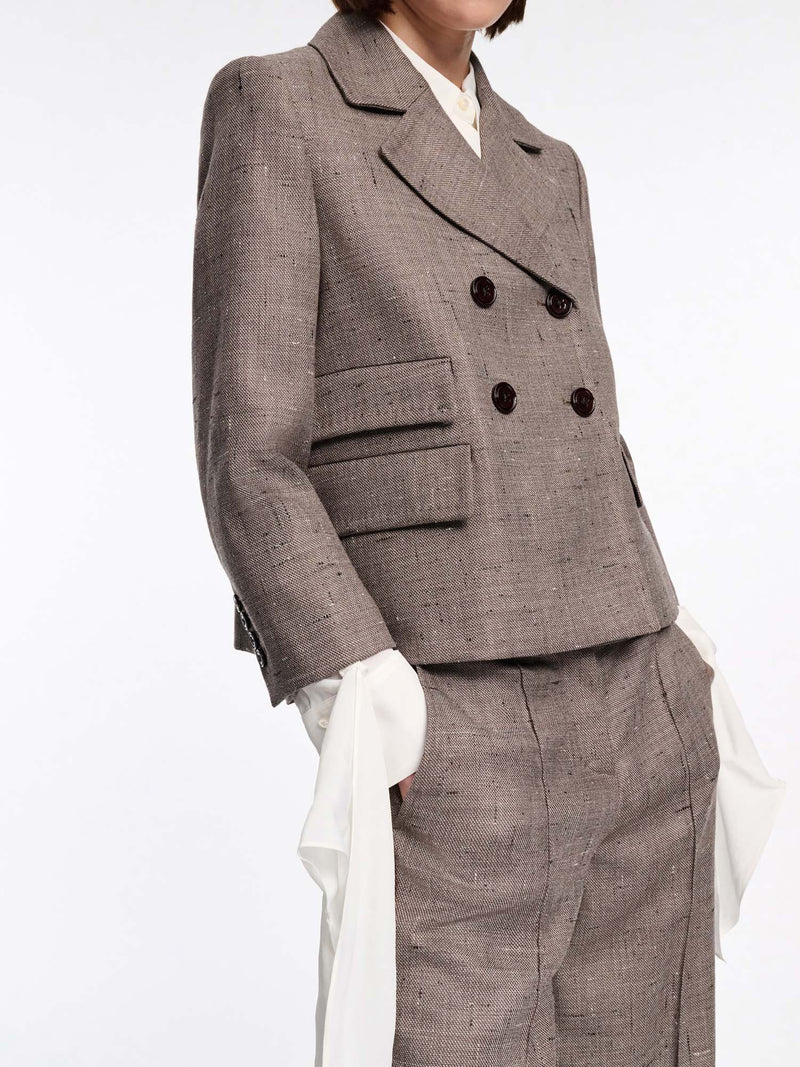 Dorothee Schumacher Casual Attraction Double Breasted Boxy Jacket