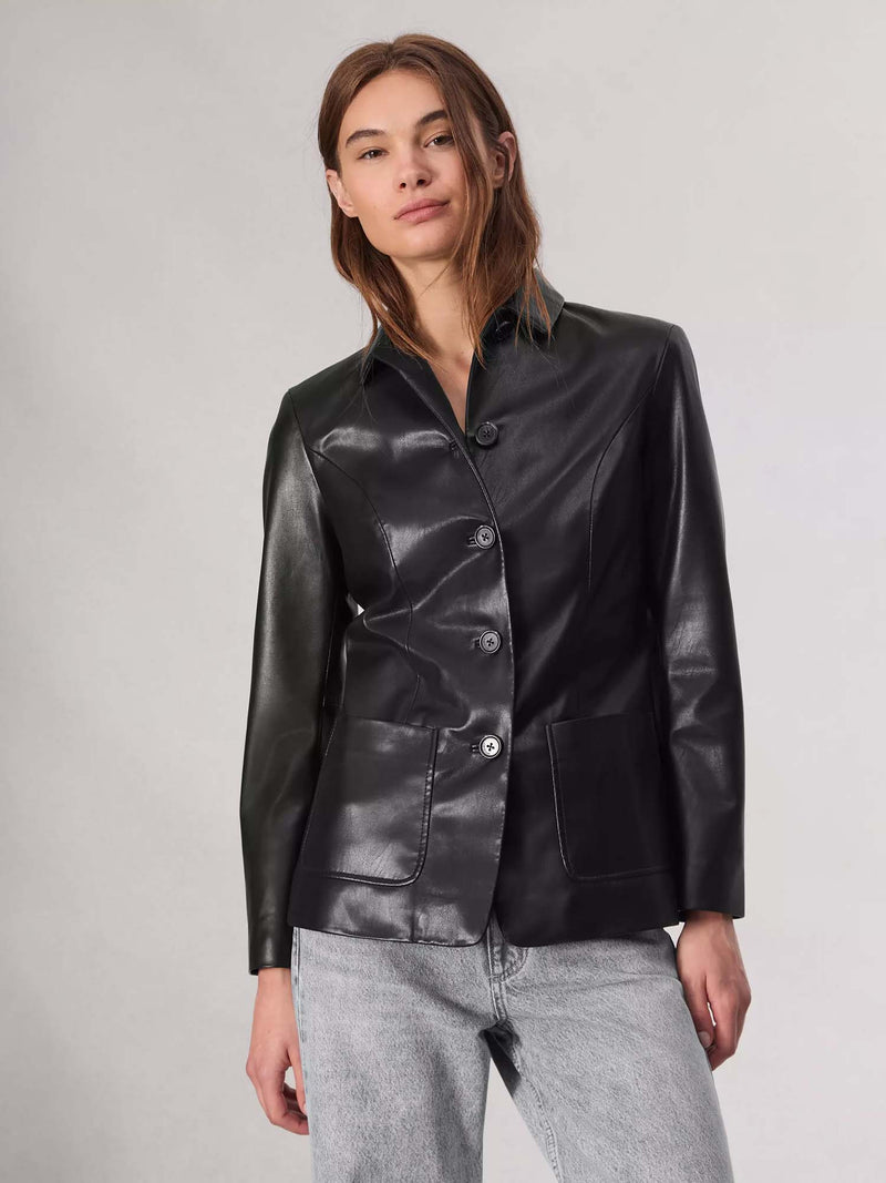 Rag &amp; Bone Drew Faux Leather Blazer