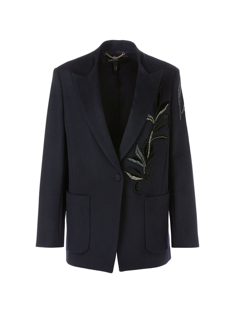 Marc Cain One Button Blazer with Side Print Detail