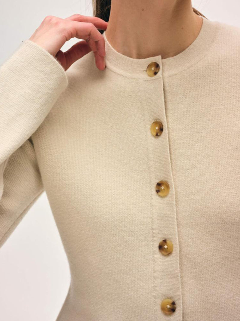 White + Warren Peplum Cardigan