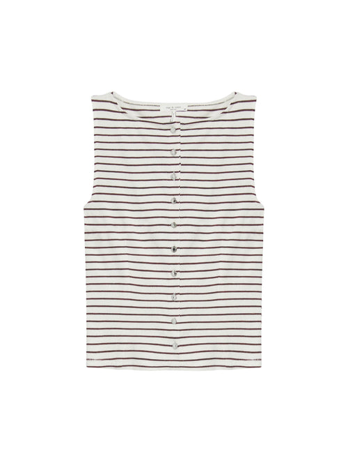 Rag &amp; Bone The Knit Stripe Boatneck Tank