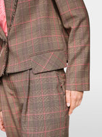Marc Cain Classic Checked Blazer with Fringes